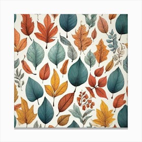 Autumn Leaves art print Canvas Print