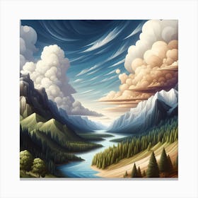 Landscape Painting 9 Canvas Print