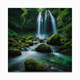 Waterfall In The Forest 2 Canvas Print