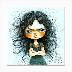 Attitude Status - Perturbed Girl Canvas Print