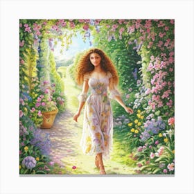 Cinderella'S Garden Canvas Print