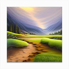 Flowing Landscape 1 Canvas Print