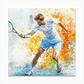 Tennis Player In Action 4 Canvas Print