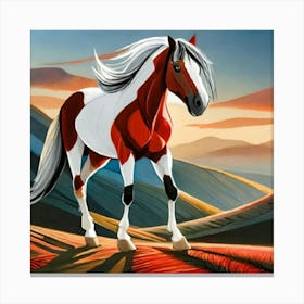 Horse In The Desert 2 Canvas Print