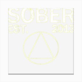 Sober Recovery Sober Life October Abstinence Sobriety Canvas Print