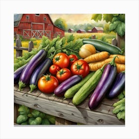 Vegetables On A Farm Canvas Print