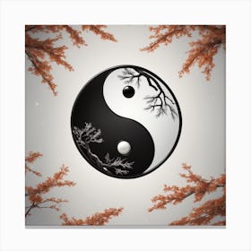 Yin Yang Symbol Canvas Print