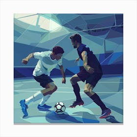 Soccer Players In Action Canvas Print