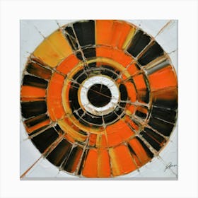 Orange & Black Canvas Print