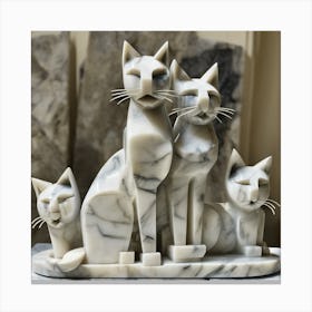 Family Of Cats 1 Canvas Print