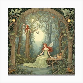 Fairy In The Woods Canvas Print