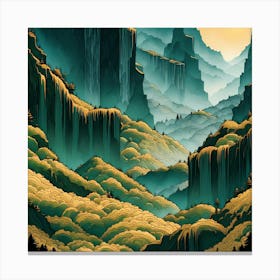 Mystical Valleys of Light Canvas Print