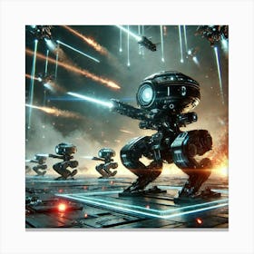 Asterian Drone Swarm Offensive Canvas Print