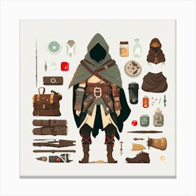 Assassin'S Creed Character Canvas Print