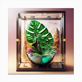 Magicbox Various Watercolor Art Poster Of Monstera Canvas Print