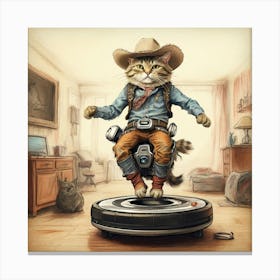 Cowboy Cat 2 Canvas Print