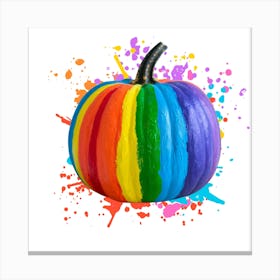 Rainbow Pumpkin Canvas Print