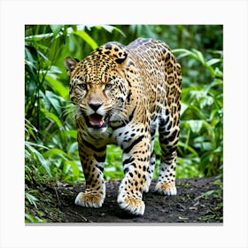 Jaguar In The Jungle 1 Canvas Print