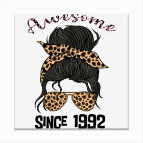 30 Year Old Awesome Since 1992 30th Birthday Woman And Girl 1 Canvas Print