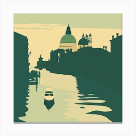 A Venice With Grand Canal Minimal Illustration 1720474812 3 Canvas Print