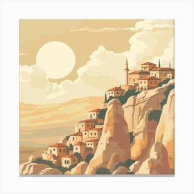 Village In The Mountains 5 Canvas Print