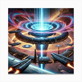 A Sci Fi Scene Harmonic Rift Generator Canvas Print