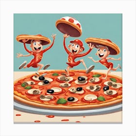 Pizza Party Canvas Print