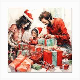 Christmas Family Canvas Print
