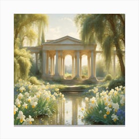 floral lake Canvas Print