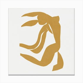 Gold Rabbit - Matisse Canvas Print