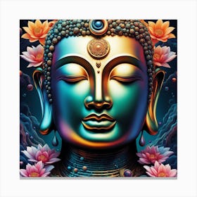 Buddha face nirvana 1 Canvas Print