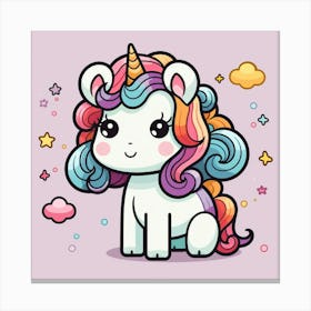 Cute Unicorn 471 Canvas Print