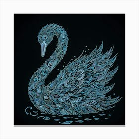 Swan Painting Canvas Print