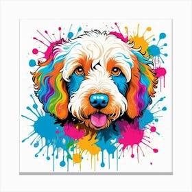 Graffiti Golden Doodle 1 Canvas Print