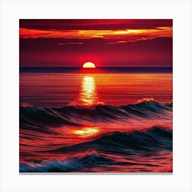 Sunset In The Ocean 18 Canvas Print