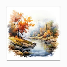 Autumn River Canvas Print