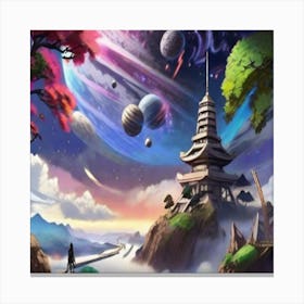 Space Landscape Canvas Print