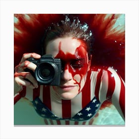 American photo shoot Canvas Print