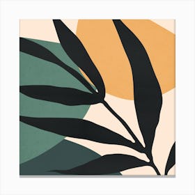 Botanical and tropical floral F Canvas Print