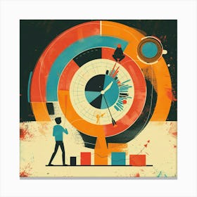 Man And A Clock Canvas Print