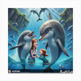 Dolphins Canvas Print