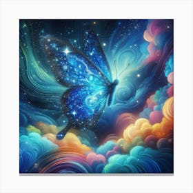 Blue Butterfly Art 1 Canvas Print