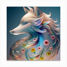 Glass Wolf 3 Canvas Print