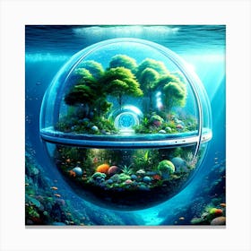 Underwater Biodome 1 Canvas Print