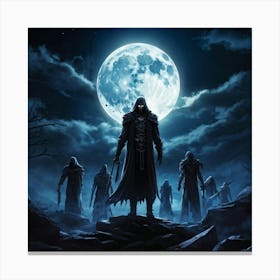 The Rising Undead In The Full Moon (25) Canvas Print