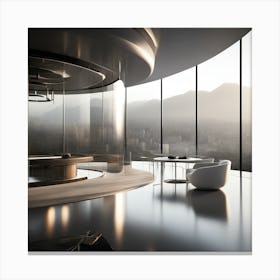 Create A Cinematic, Futuristic Appledesigned Mood With A Focus On Sleek Lines, Metallic Accents, And A Hint Of Mystery 3 Canvas Print