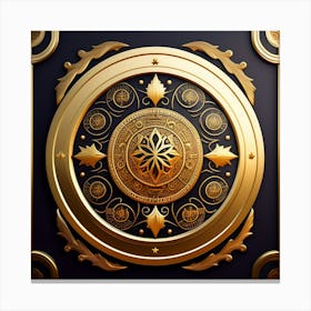 Golden Ornate Frame Canvas Print