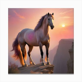 Horse In The Sunset 1 Canvas Print