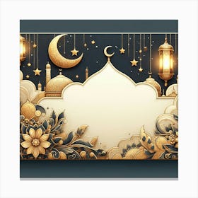 Ramadan Greeting Card 21 Canvas Print