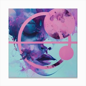 Girl With A Pink Face Canvas Print